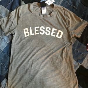 Grey woman’s size small T-shirt “Blessed”